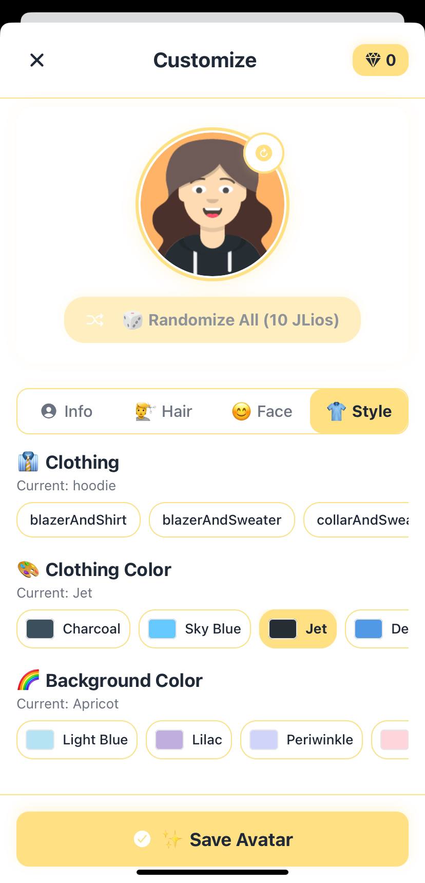 Avatar customization